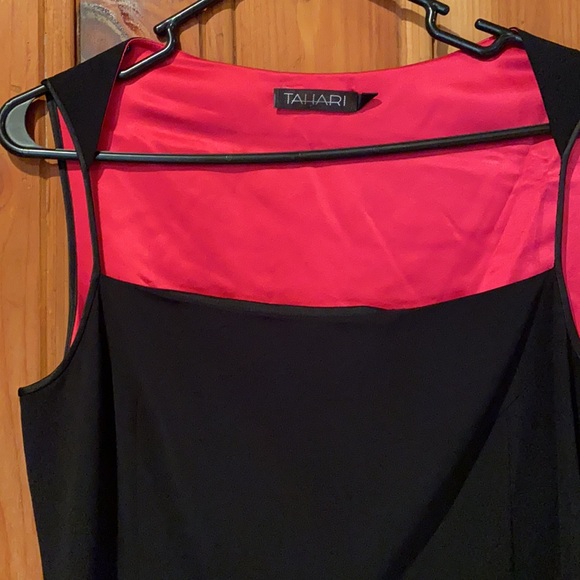 Tahari black gown spaghetti straps - Picture 5 of 7